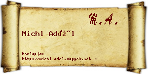 Michl Adél névjegykártya